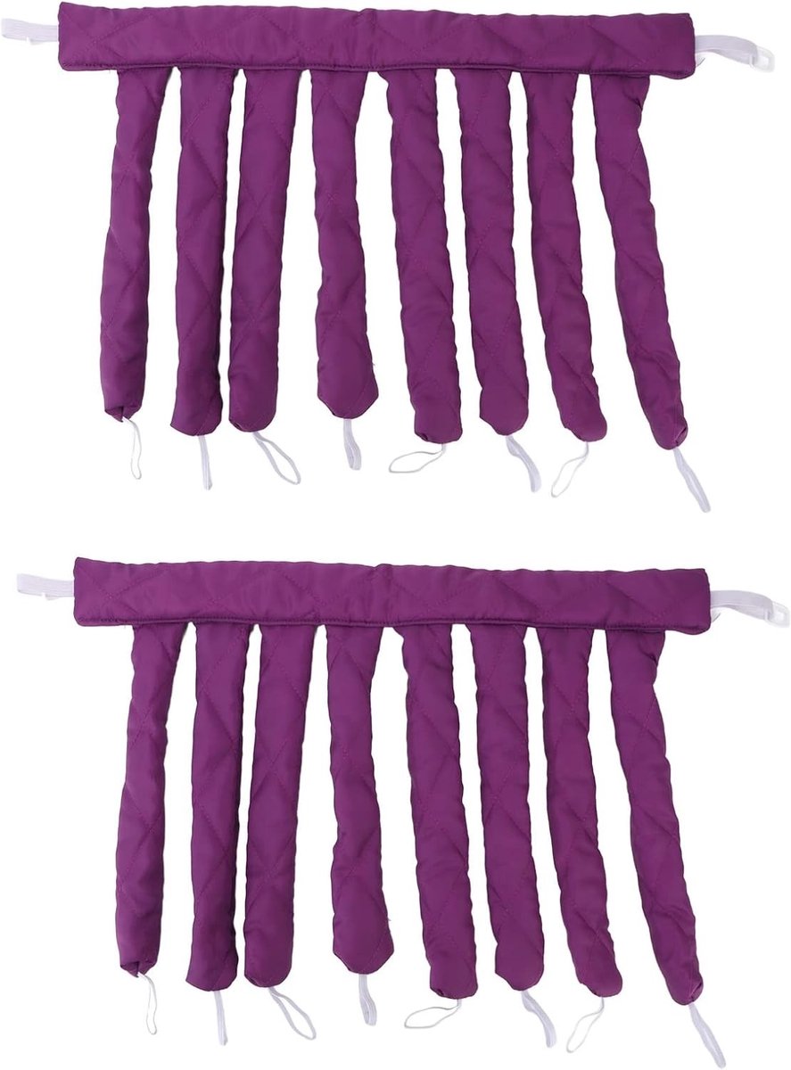 2 Stuks Heatless Hair Rollers voor Krullen zonder Hitte - Haar Styling Tool voor Vrouwen en Meisjes in Paars