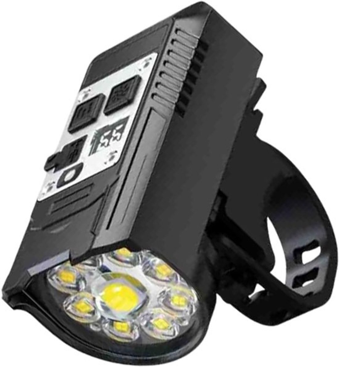 LED Fietsverlichting Set - Fietslampen Voor Achter - Nachtelijke Fietstochten - Breedstraler Spotmodes - 20 Meter Bereik - Enkel Kenmerk