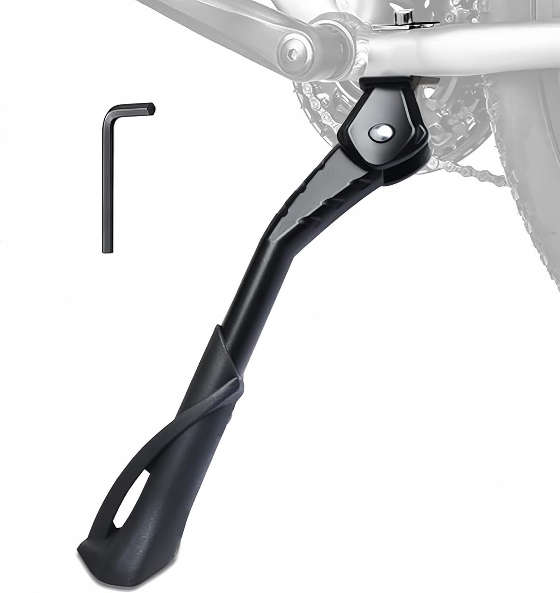 Fatbike standaard - Zwart - 24-29 inch - Aluminium Zijstandaard met Antislip Middenstandaard - Voor Mountainbike en Racefiets