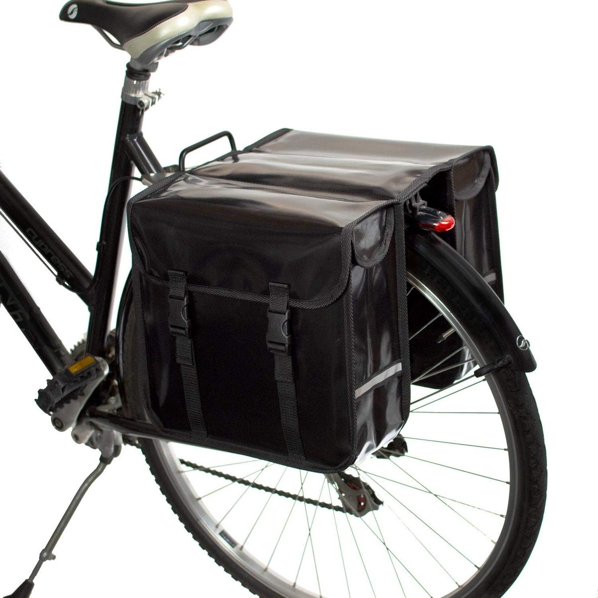 Fietstassen dubbel - Blauw - 26 L (2x13 L) - Waterdichte Tarpaulin met Versterkte Bodem - Voor Bagagedrager