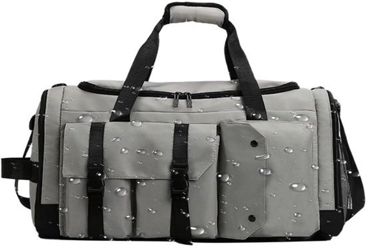 Gymtas Dames - Sporttas Reistas - Sporten Reizen - Waterdicht Nat Scheiding - 56x29x27 cm - Zwart