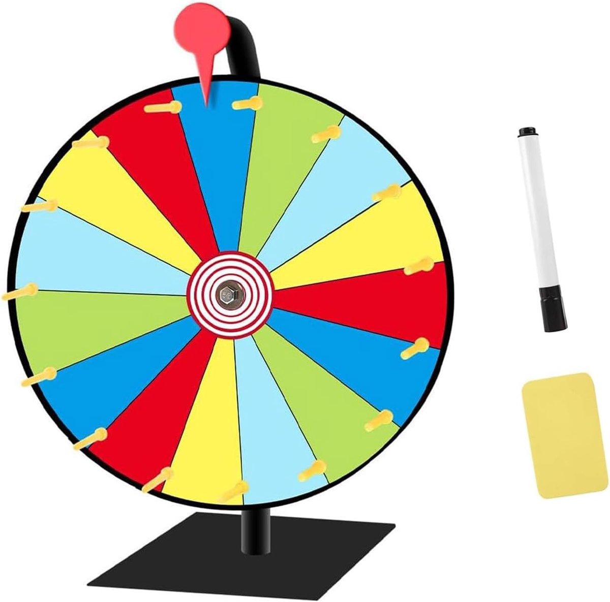Kleurrijk Draaiend Gelukswiel met 15 Slots en Flitsende Lichten voor Feesten en Spellen