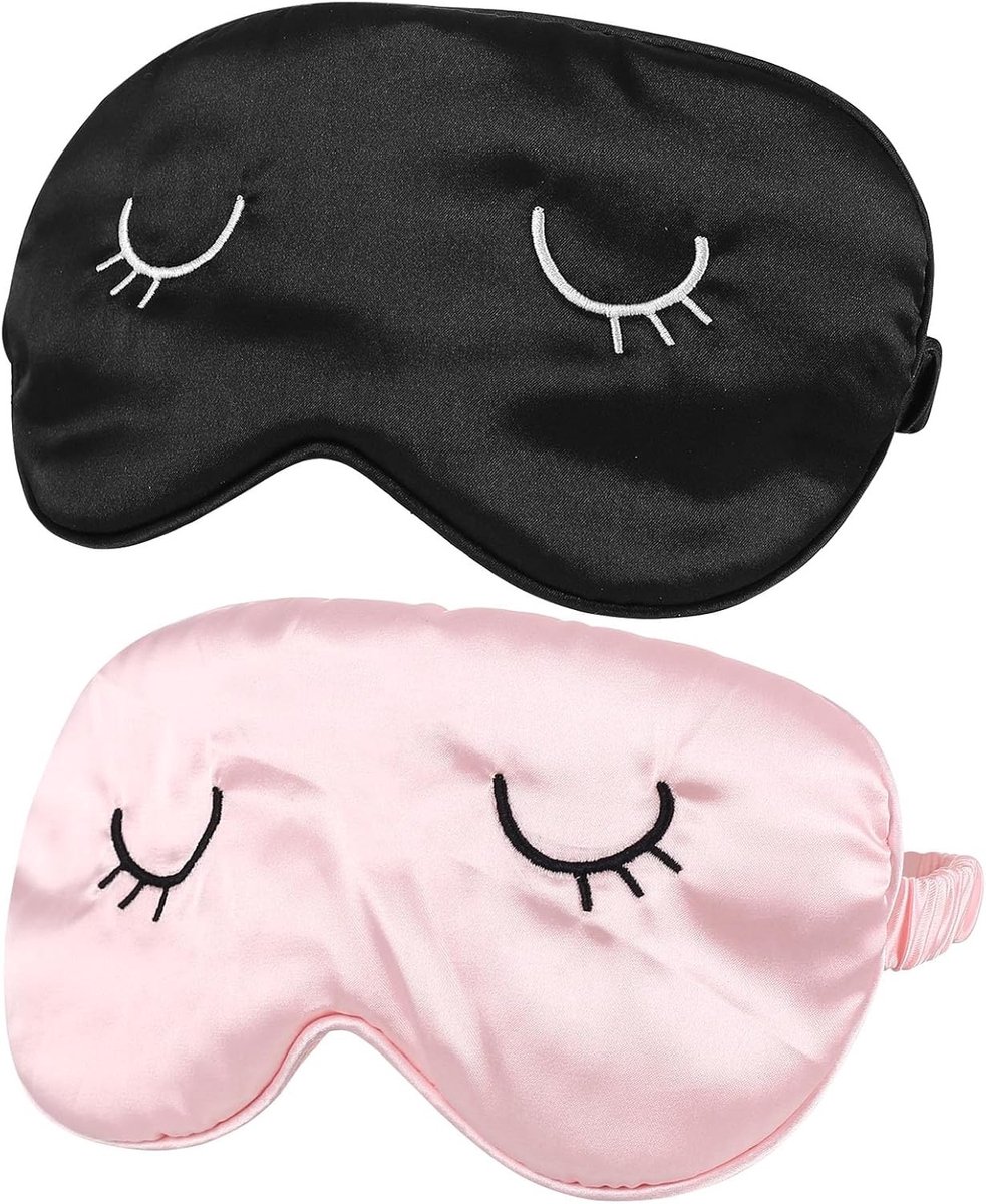 Comfortabel Oogmasker voor Slaap, Ideaal voor Zijslapers en Volwassenen, 2 Stuks