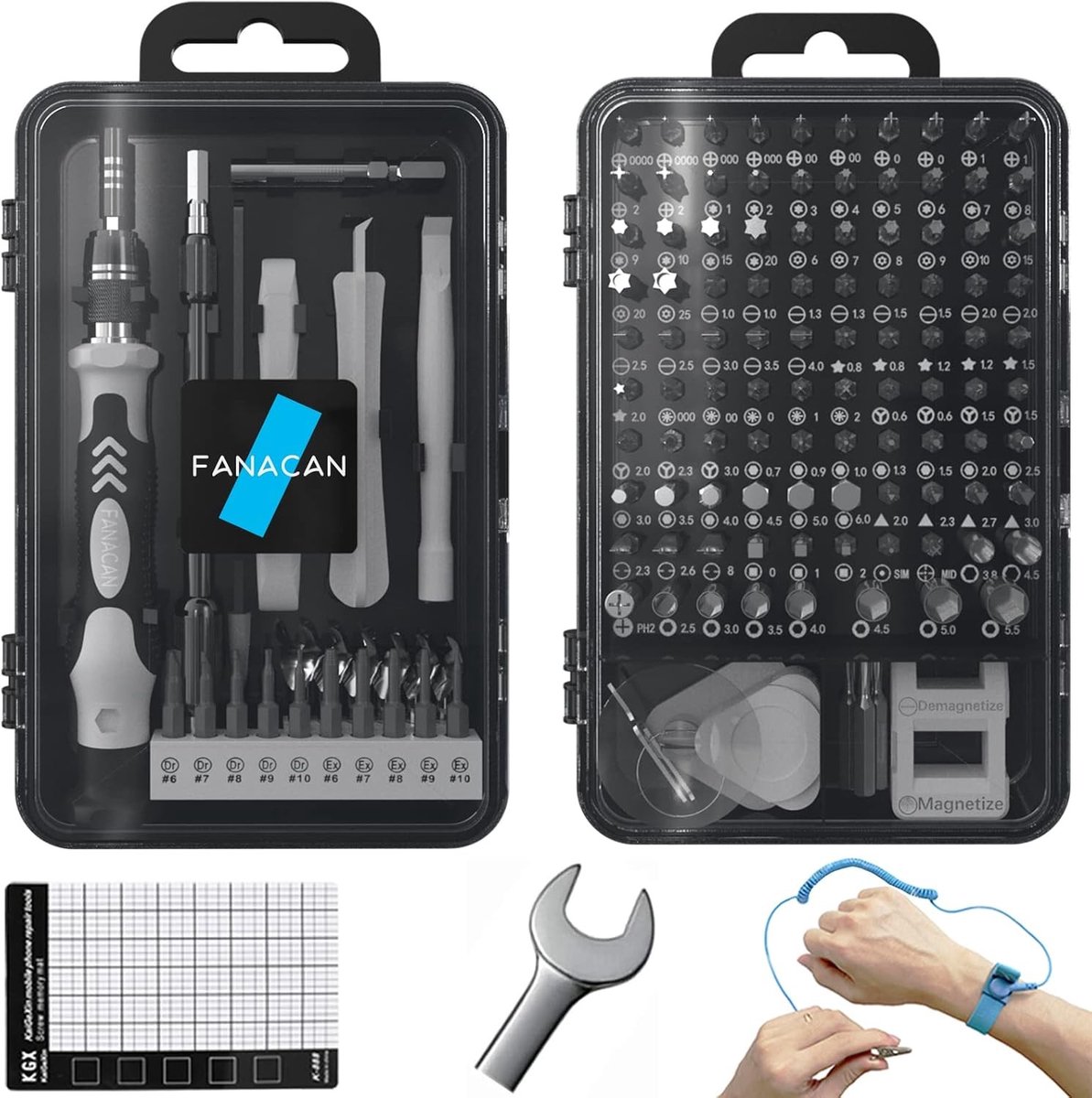 160-in-1 Precisieschroevendraaierset - Magnetische kleine schroevendraaiers voor elektronica, reparatieset voor iPhone, MacBook, Laptop en PC