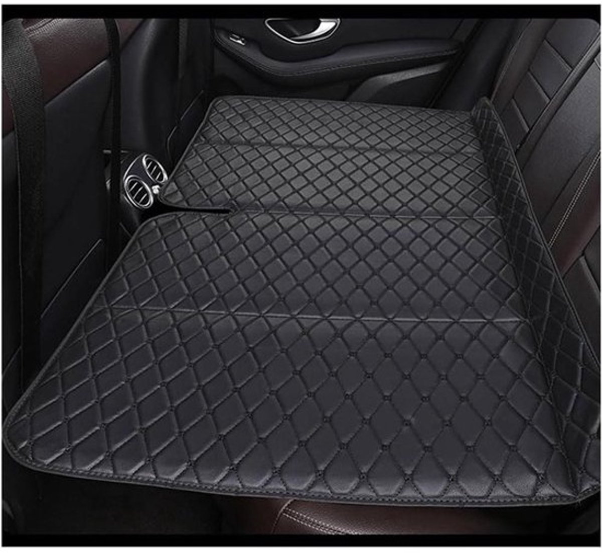 Niet-opblaasbaar Autobed - Reisbed Auto - Comfortabel Reizen - Geen Luchtlekkage - 75 x 35 x 10 cm - Zwart