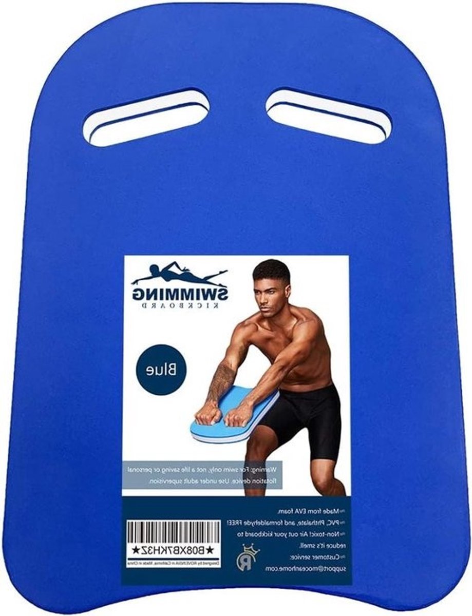Zwem Kickboard - Zwemhulp Zwemtraining - Beenuithoudingsvermogen Verbeteren - Ergonomisch Handvat - 432 x 305 cm - Blauw