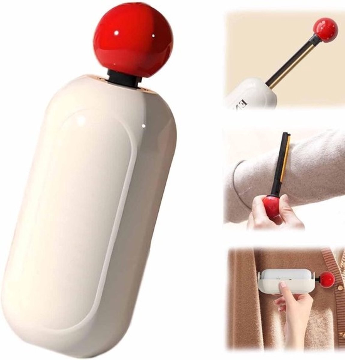 Herbruikbare Plakroller - Pluisroller Wasbaar - Huisdierhaar Verwijderen - Dubbele Functie - 90 Gram - Wit