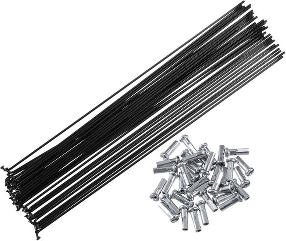 36 stuks stalen spaken fiets spaken 14G met nippels 255mm