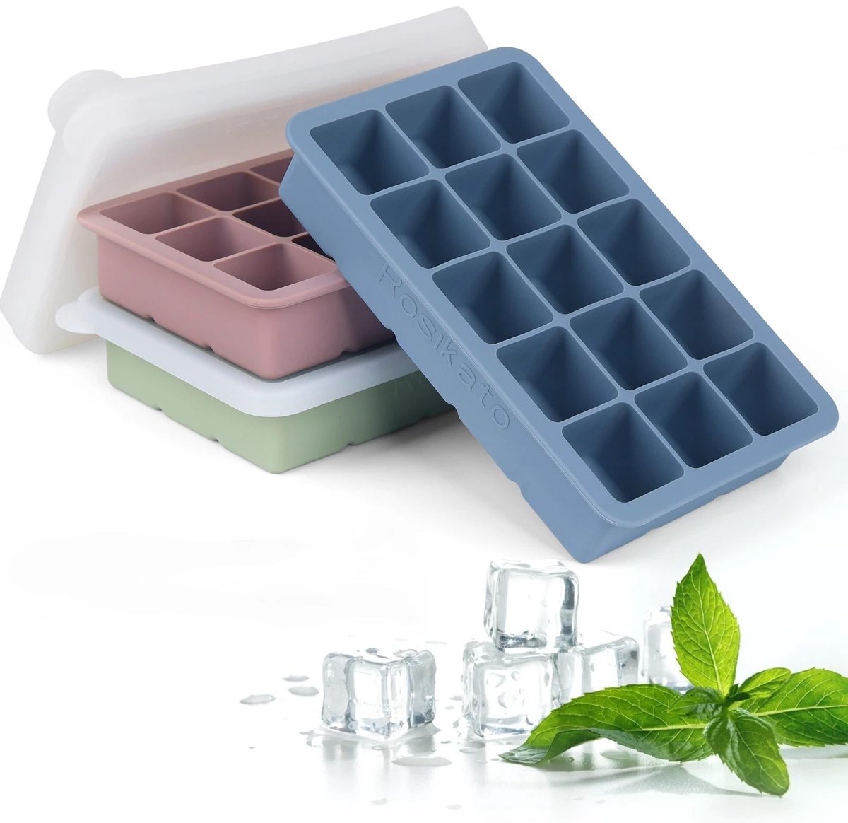 IJsblokjesmaker met Deksel en Tangen - 45 Cubes