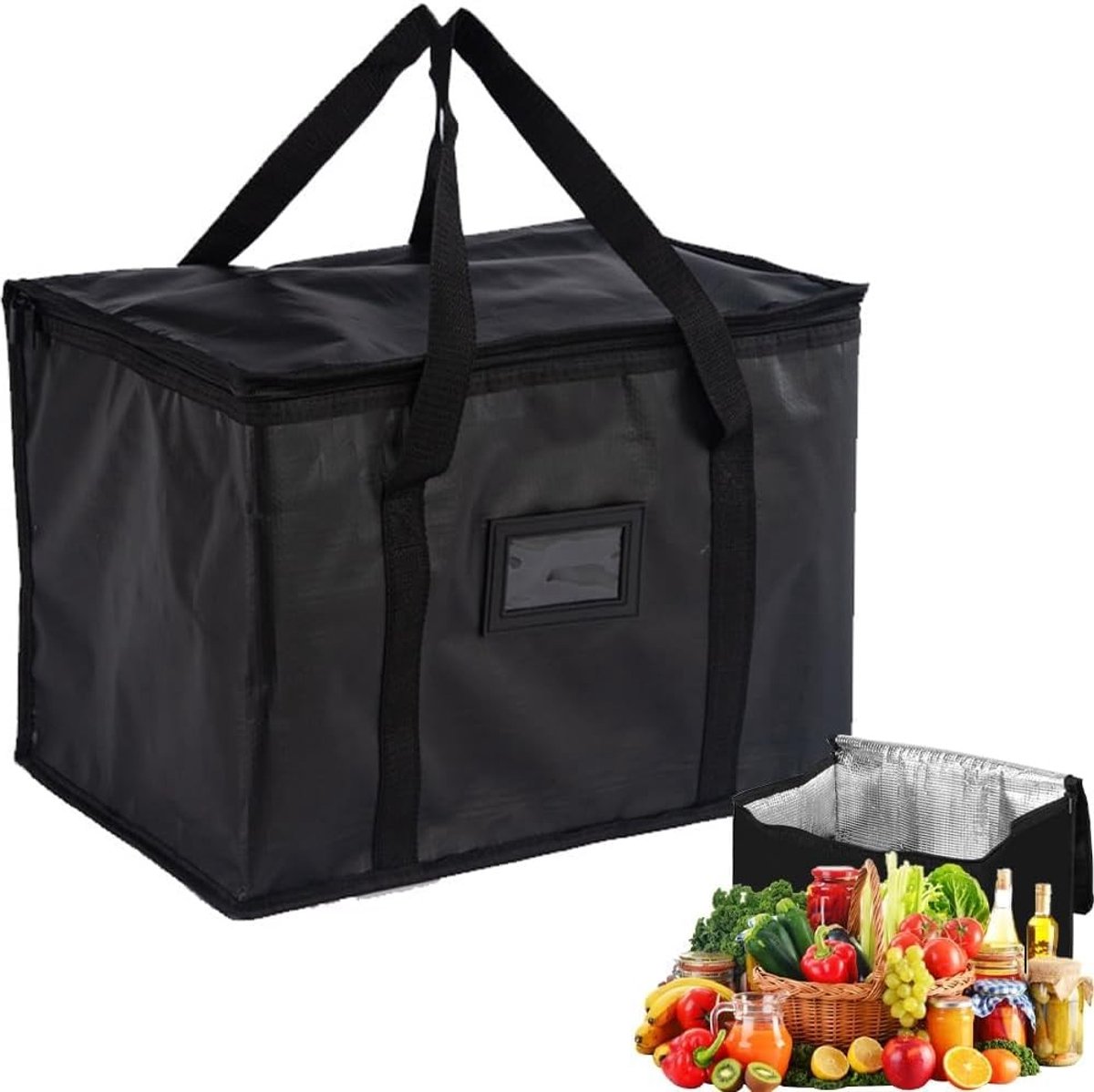 Opvouwbare Koeltas - Grote Thermo Tas - Zwart - 43 x 30 x 31 cm
