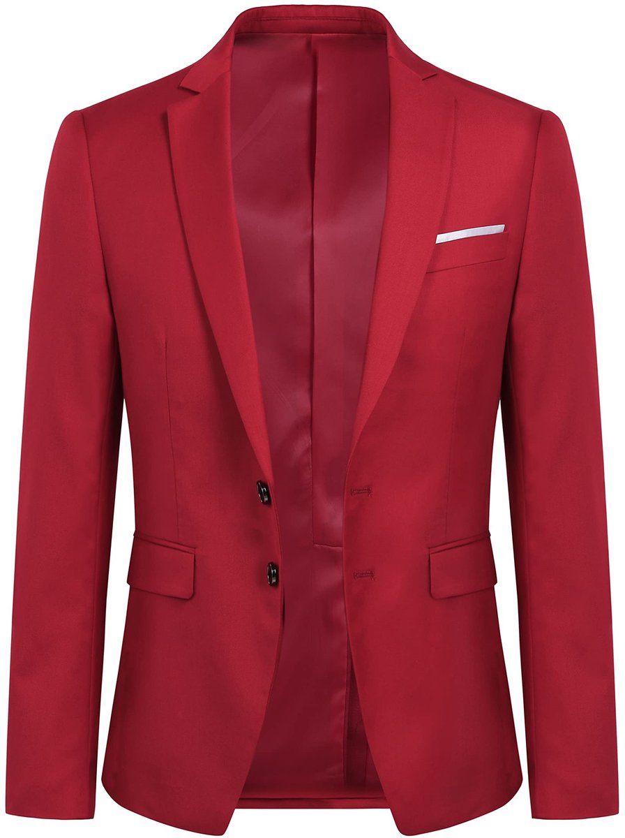 Herenblazer Tuxedo - Slim Fit - Rood