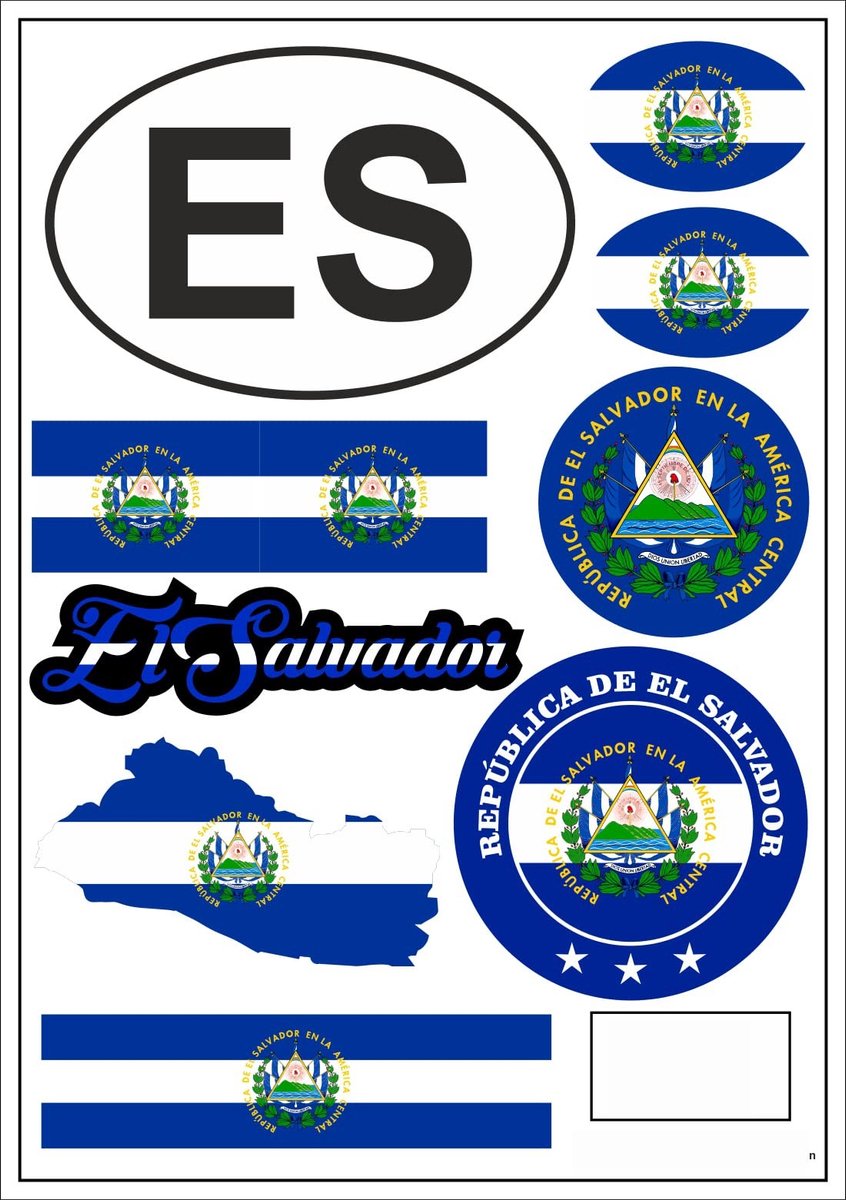 Sticker Set - El Salvador Motieven - Multikleur