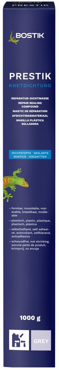 Prestik Kneedpasta - Grijs - Permanent en oplosmiddelvrij - 1 kg