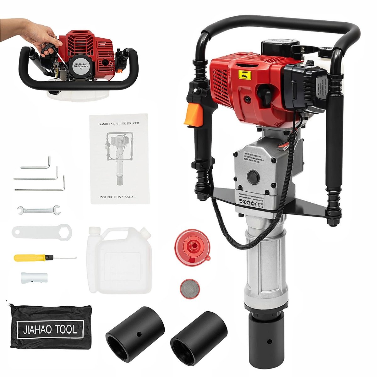 Benzine Polsram - 52 cc, 1900 W, Hand-Pull Start