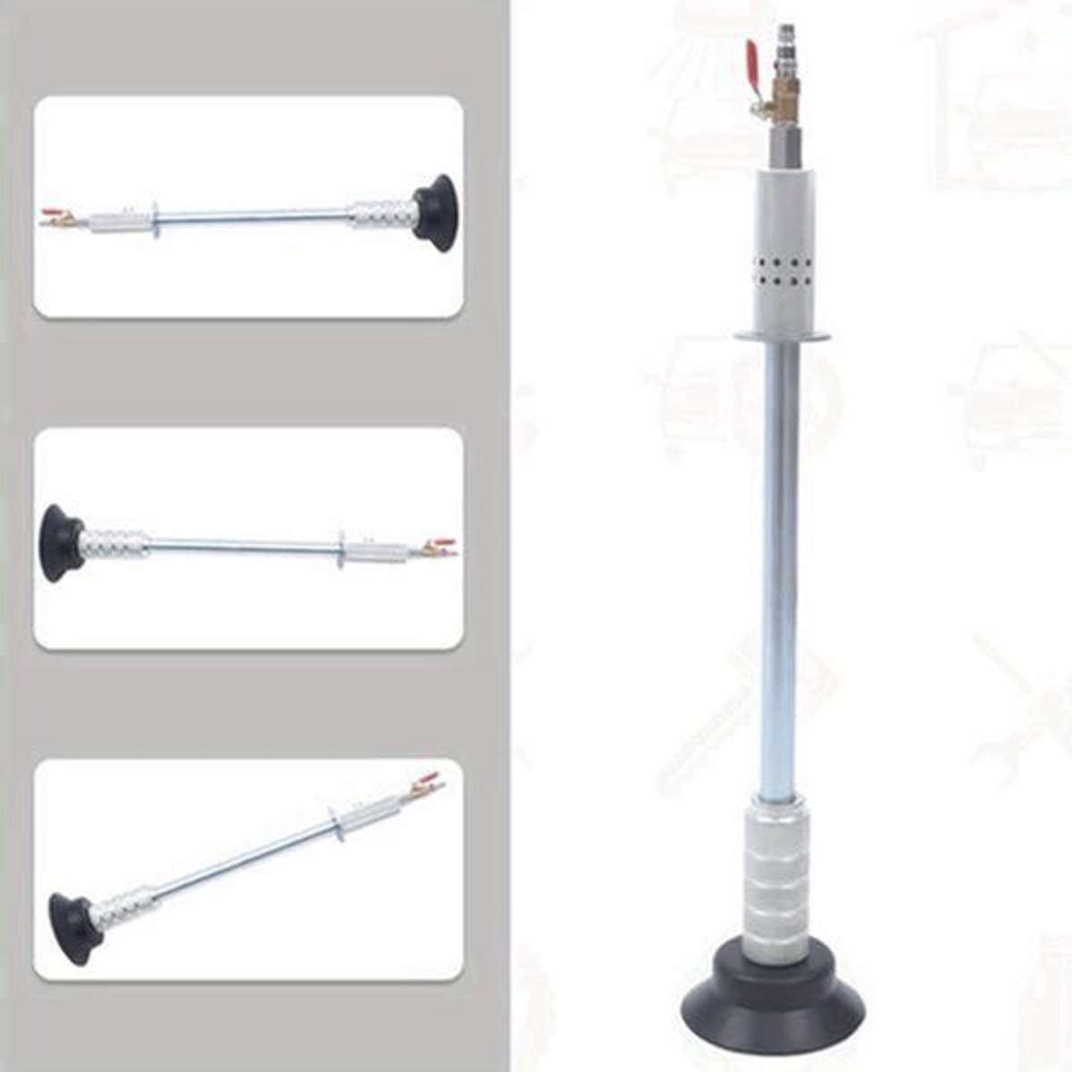 Deukentrekker – Uitdeuksset – Deukverwijderaar – Auto Deuk Remover – Zuignap – Pneumatische Kracht – 61,5 cm Handgreep