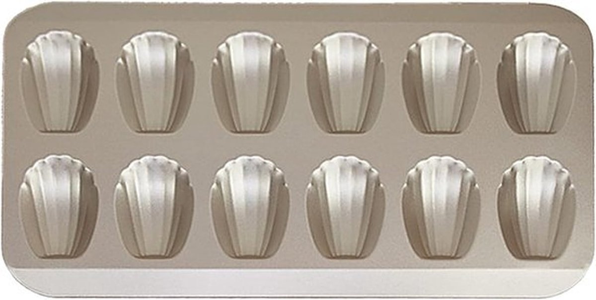 Madeleine siliconen bakvorm voor schelptaarten (goud)