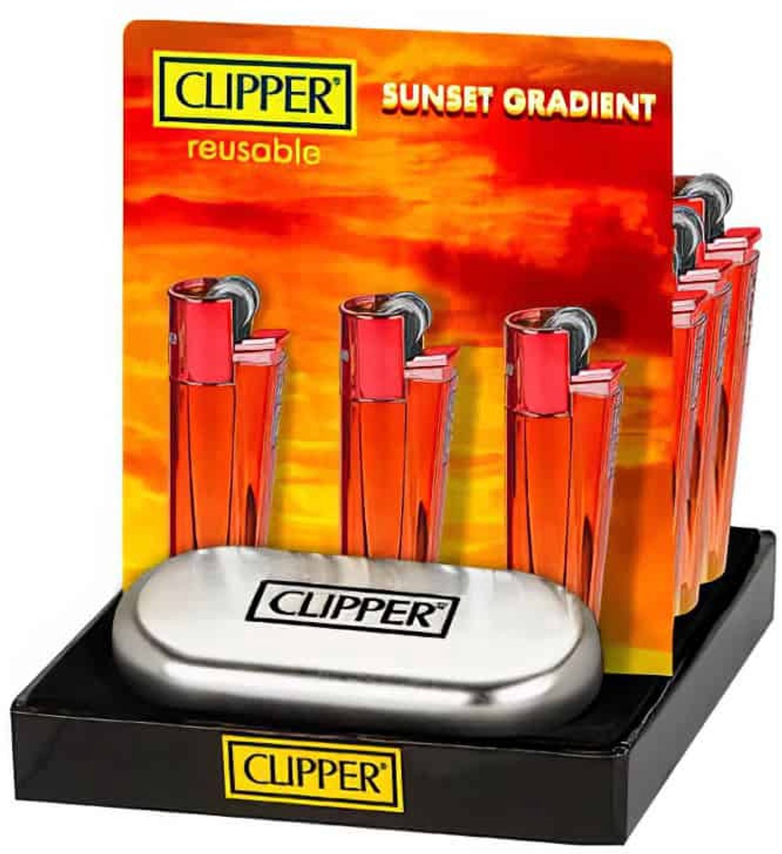 Clipper Large Metal Aanstekers "Sunset Gradient"