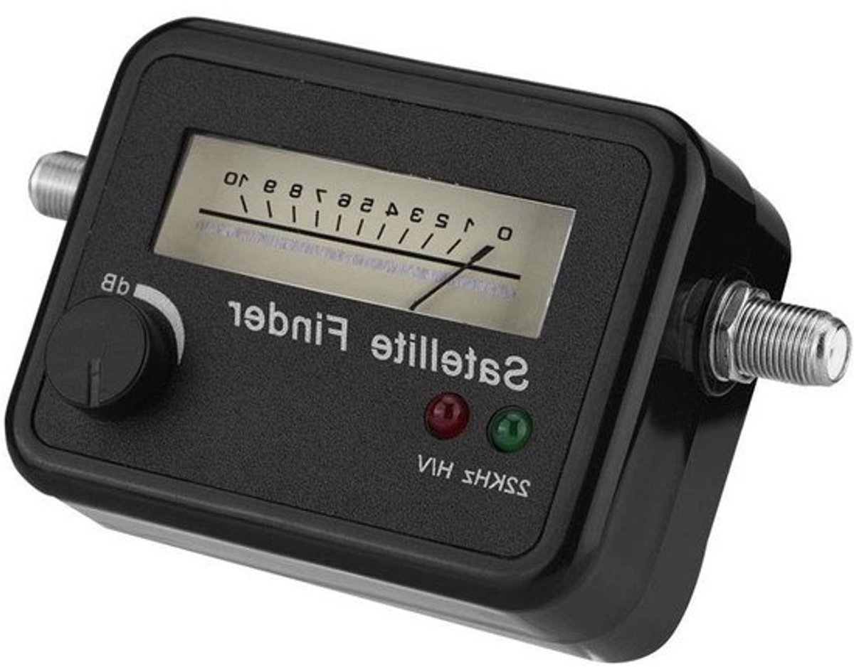 Satellietzoeker - Satellietmeter Signaalzoeker - Schotel Uitlijnen - Verlicht Display - 12 x 4 x 2 cm - Zwart