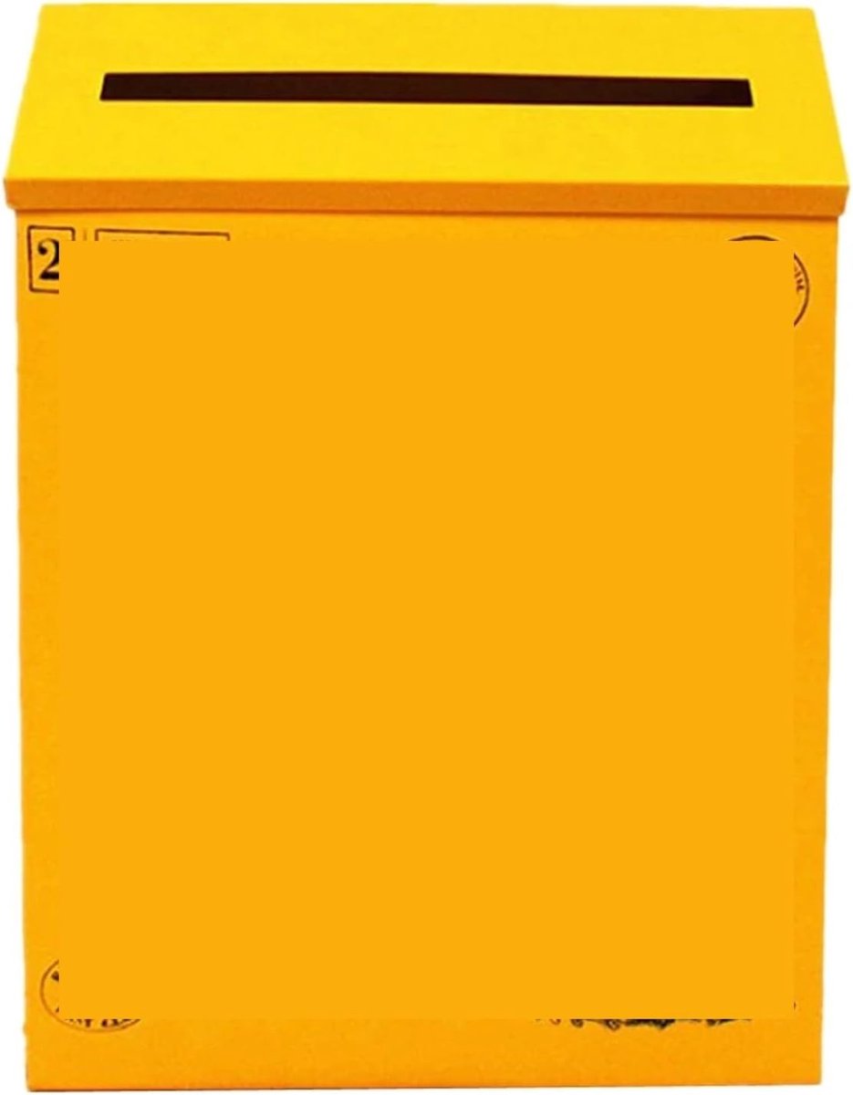 Wand brievenbus - Postbak - Post ontvangen - Weerbestendig ontwerp - 23 x 6 x 30 cm - Geel