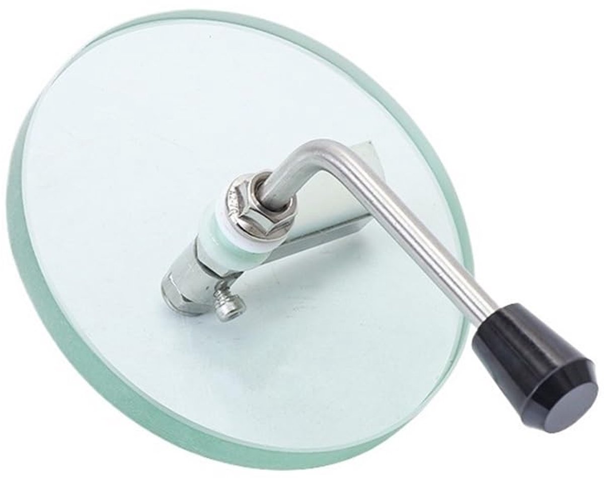 Kijkglas met Schraper - Inspectieglas Glas - Schoonmaken en Inspecteren - Geperforeerd Borosilicaatglas - 130 mm x 20 mm - Transparant