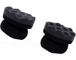 Band Dressing Applicator - Schuimspons Pad - Auto Onderhoud - Zeskant Grip Ontwerp - 2 Stuks - Zwart