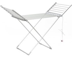 Kleding Droogrek - Droogmolen Elektrisch - Kleding Drogen - Opvouwbaar Ontwerp - L47.5 X B53 X H94cm - Zilver