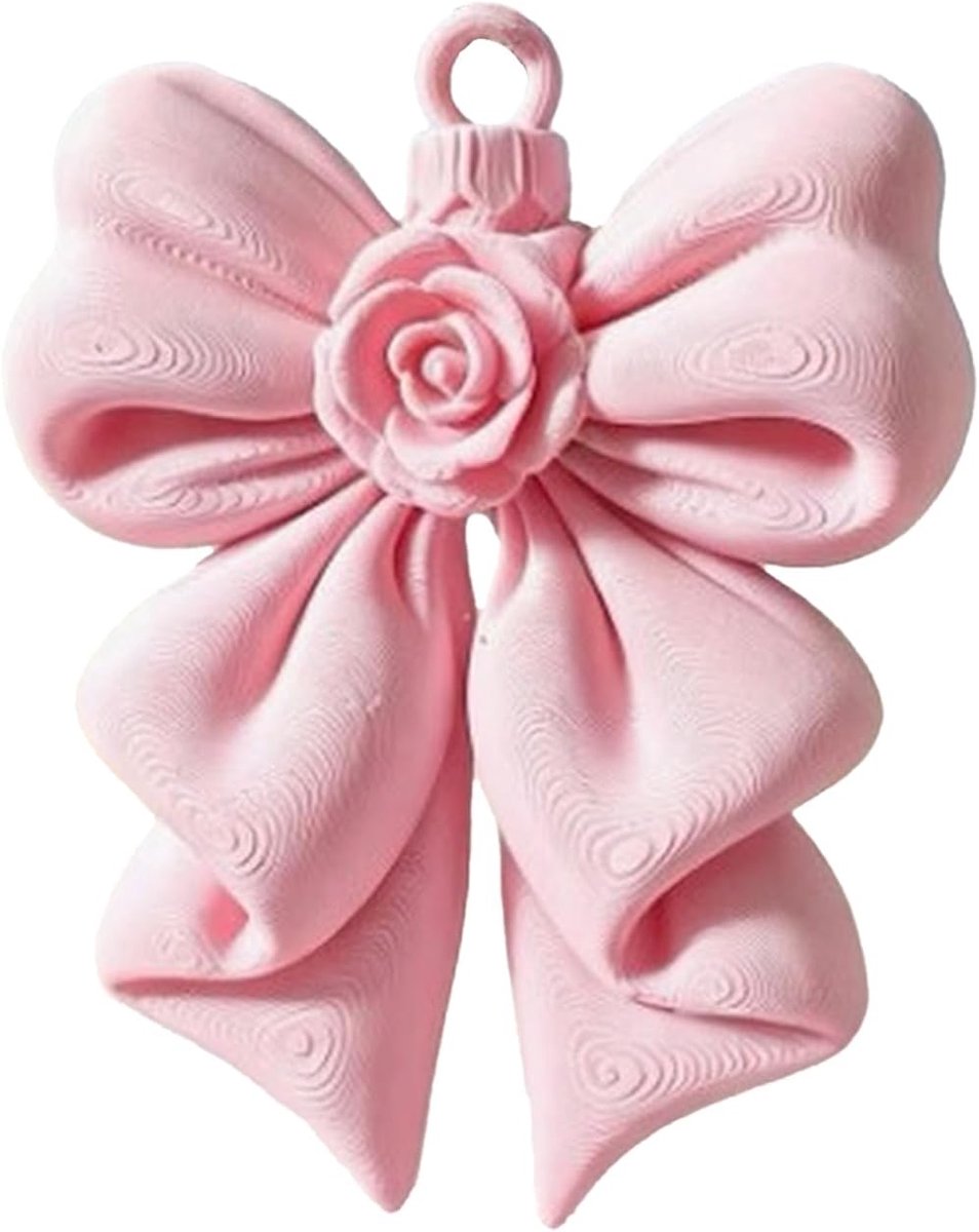 Rozenboog Hanger - Sleutelhanger Decoratie - Tas Accessoire - 3D-Gedrukt Ontwerp - 9 cm - Roze