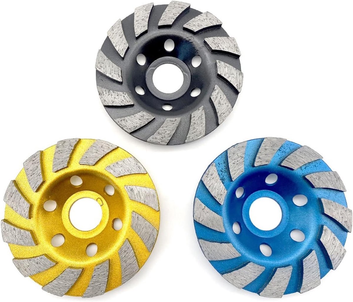 Diamant Slijpwiel - Komvormige Schijf - Steen Bewerken - Versterkte Kwaliteit - 100 mm Diameter - Zwart