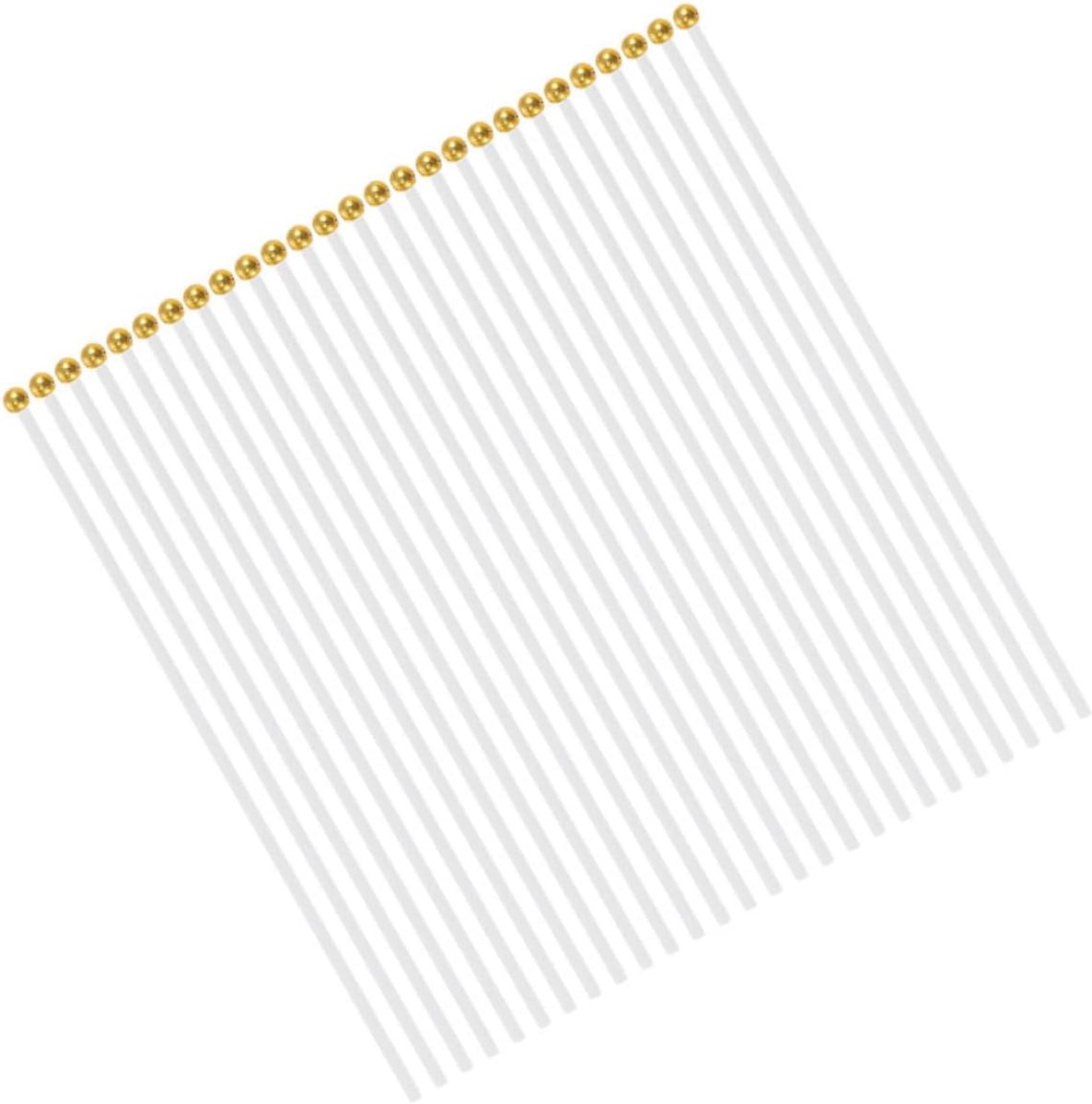 Vlaggenmast Accessoires - Stokjes Onderdelen - Feestelijke Decoratie - Stabiel Kunststof Materiaal - 120 Stuks - Wit