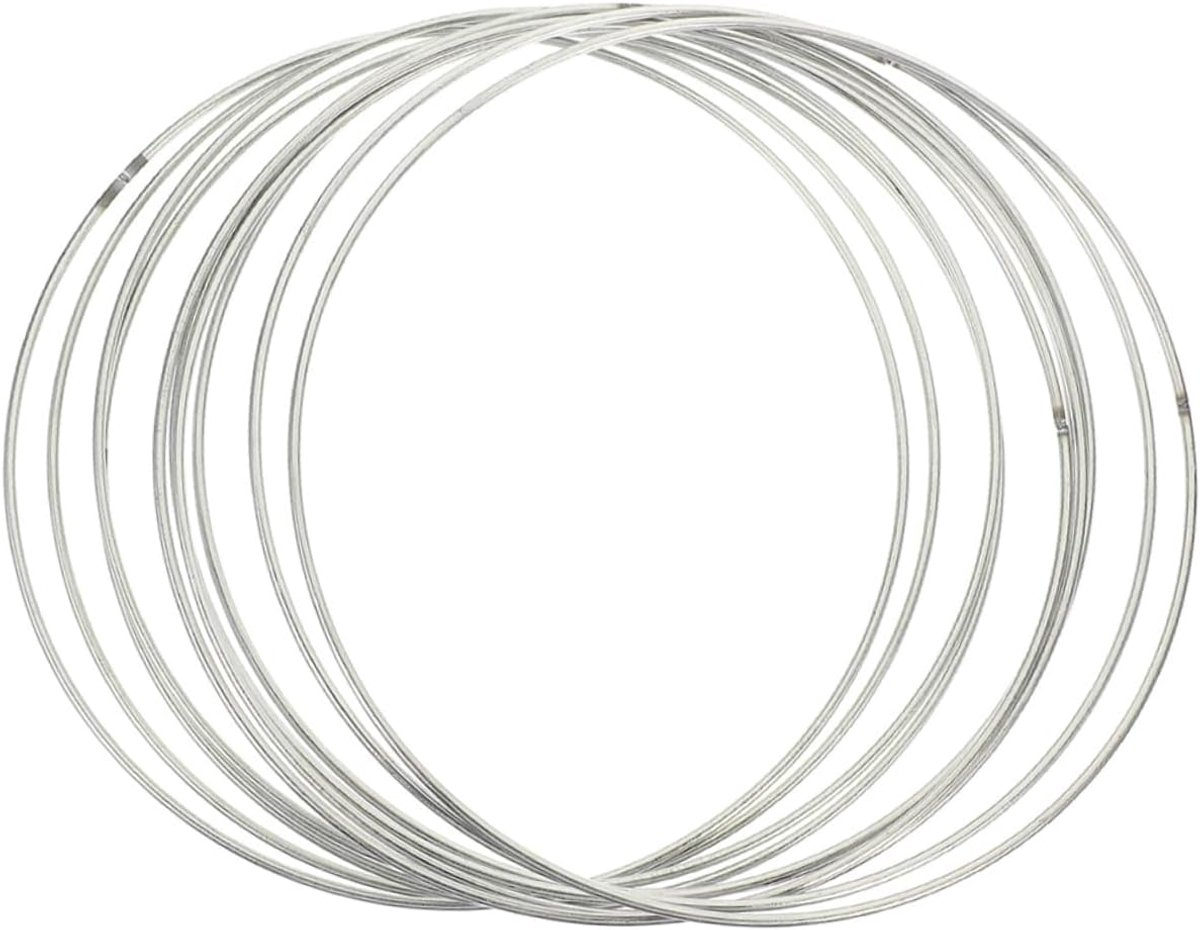 Metalen Hoepels - Knutselringen Macramé - Decoratie Maken - Stevig Gelast - 20 Stuks - Zilver
