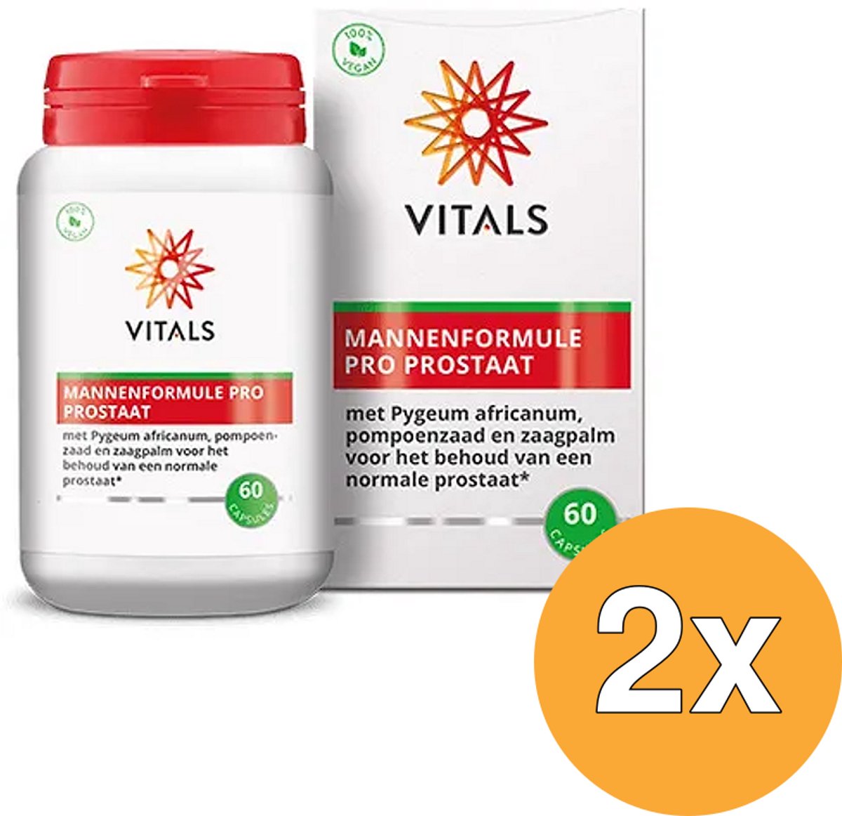 2x Vitals Mannenform pro prostaat (60 capsules)
