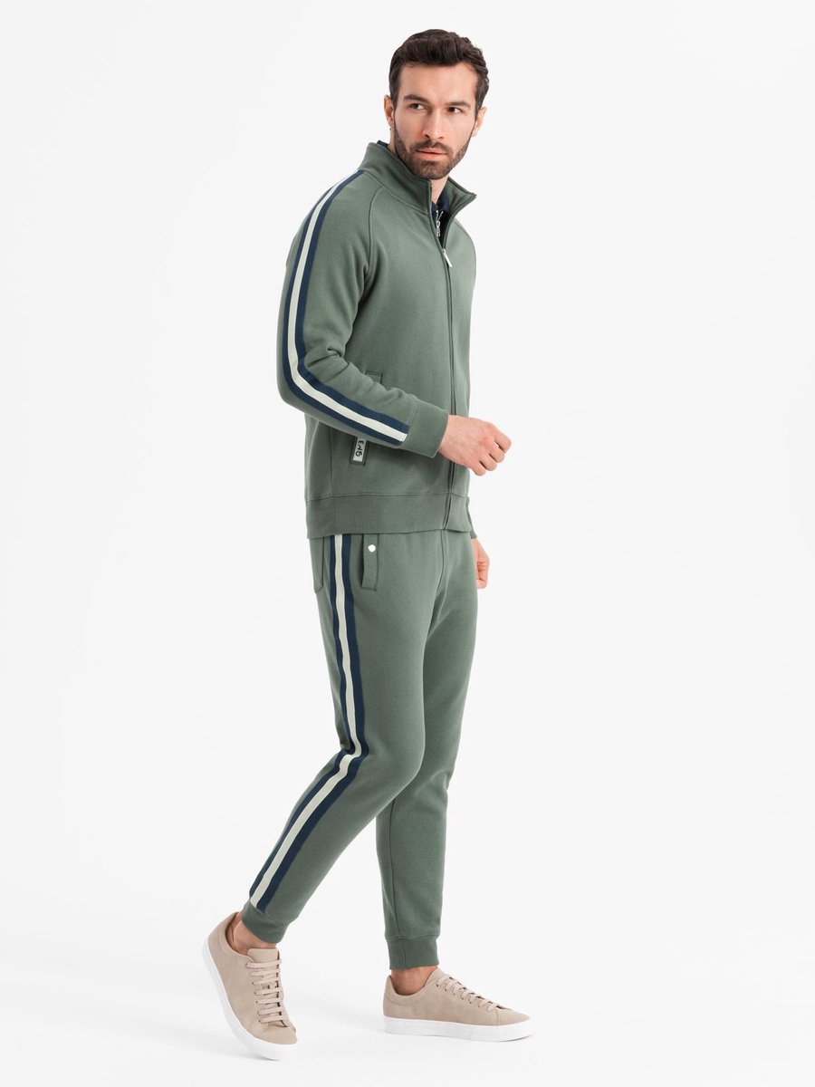 OMBRE Set - katoen - lange mouw - effen Groen XXL