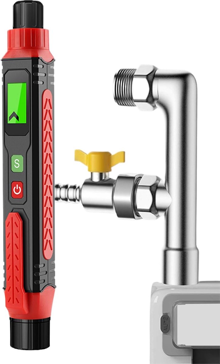 Aardgaslekmelder - Gasdetector Melder - Veiligheid Thuis - Akoestisch Visueel Alarm - 16.2 cm Lengte - Zwart