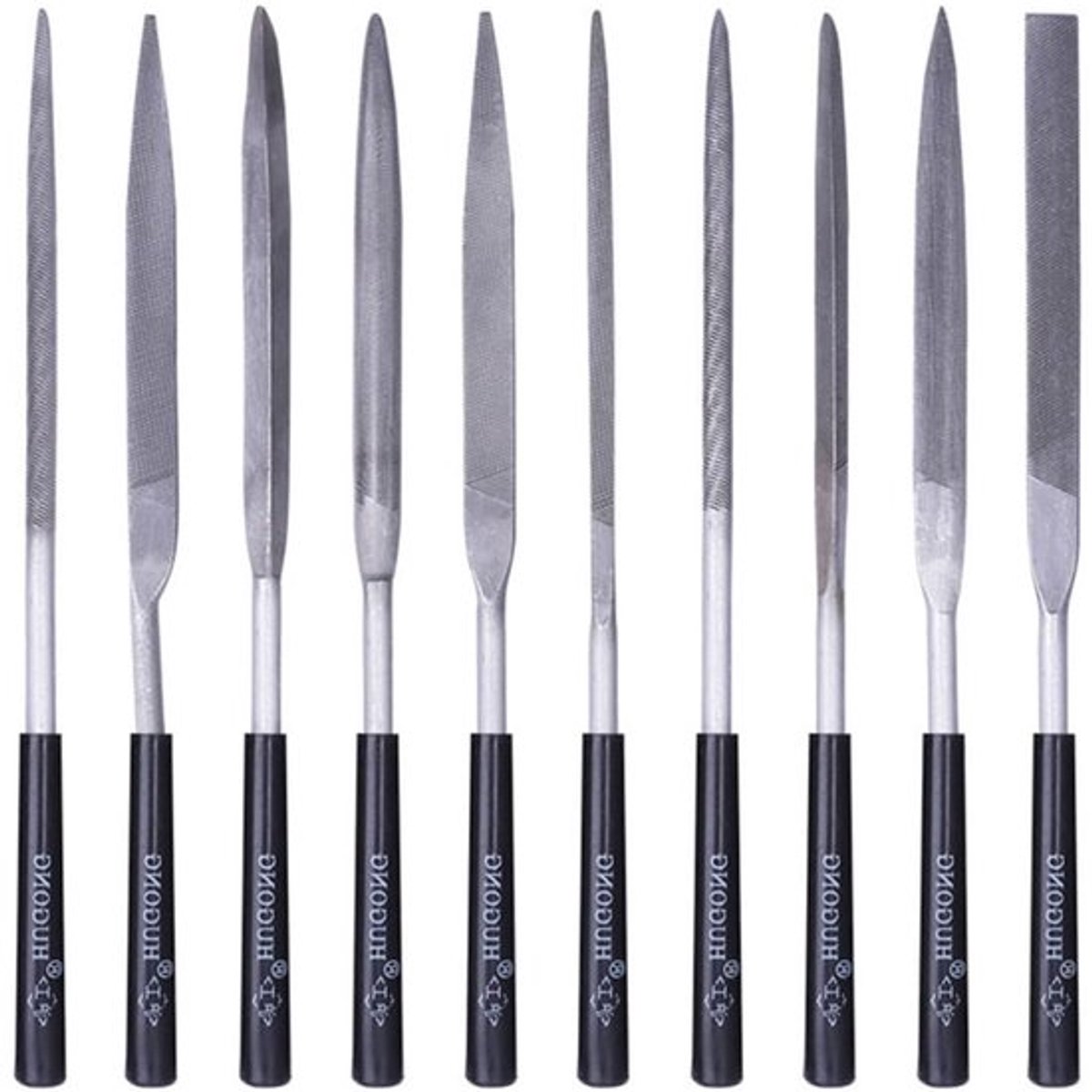 Dailygoods 10-delige naaldvijlset - metalen en diamantvijlen