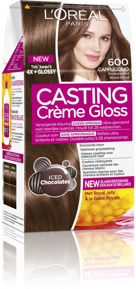 Bol.com L’Oréal Paris Casting Crème Gloss Donkerblond 600 - Semi-permanente Haarkleuring Zonder Ammoniak aanbieding