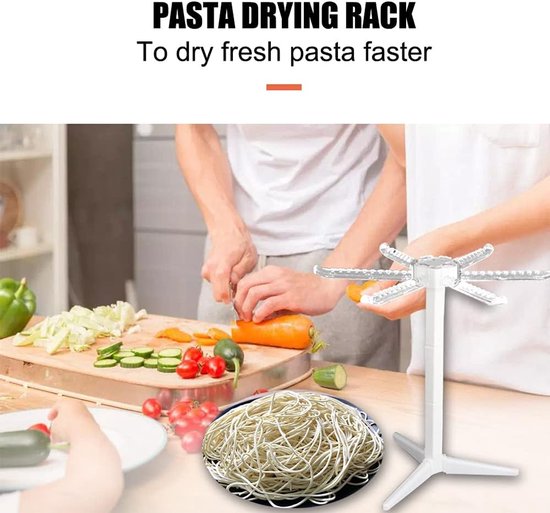 Pastadroger - Pastarek - Verse Pasta Drogen - 6 Antislip Armen - 31 x 29 cm - Wit — afbeelding 3