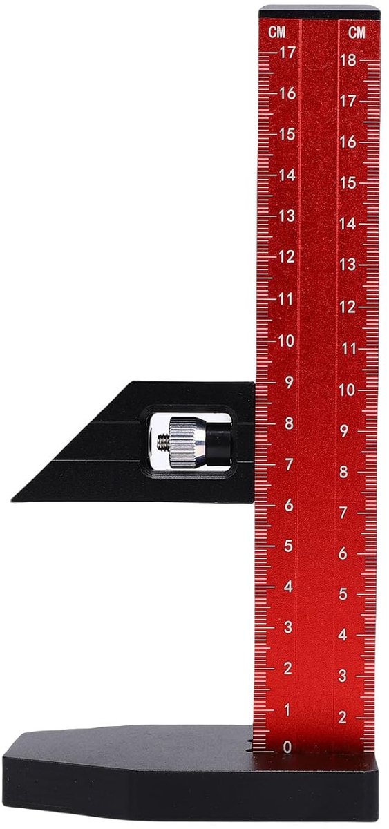 Hoogteliniaal Houtbewerking - Precisie Meetinstrument - Nauwkeurig Zagen - Verstelbaar Bereik - 0-180mm - Zilver