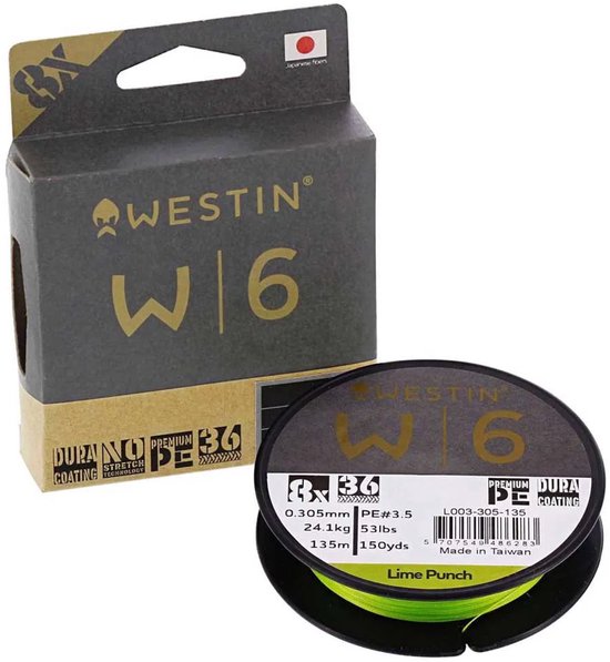 Westin W6 8-Braid Lime Punch (135m) - Maat : 0.205mm - 10.6 kilo van Westin — afbeelding 4