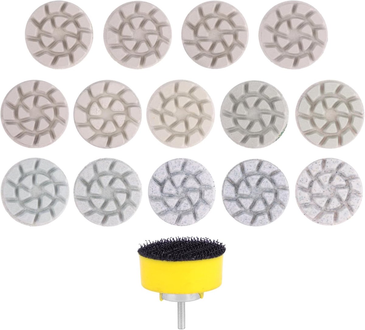 Diamant Polijstpads - Schuurschijven Set - Oppervlakken Slijpen - 14 Diverse Korrels - 25mm Mini - Gekleurd
