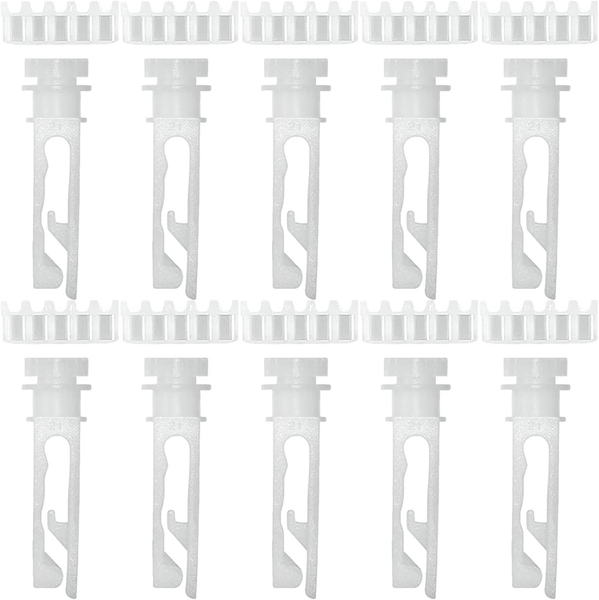 Verticale Jaloezie Onderdelen - Reparatieset Rolgordijn - Raambekleding Repareren - Stille Werking Anti-Val - 10 stuks - Wit