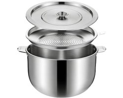 Vetopvangbak Keuken - Roestvrij Staal Bak - Olie Hergebruiken - Geïntegreerde Zeef - 20 x 14 x 14 cm - Zilver