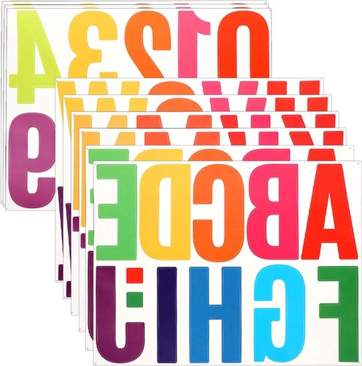 Vinyl stickers cijfers en letters 98 stukken Allecto Plus