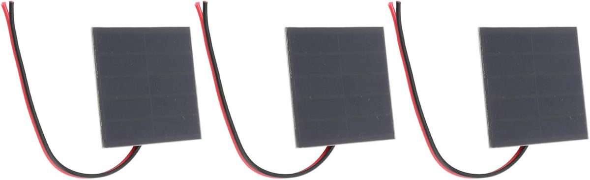 Kleine Zonnepanelen - Zonnecellen Set - Projecten Opladen - Monokristallijn Silicium - 3 Stuks 1W - Zwart