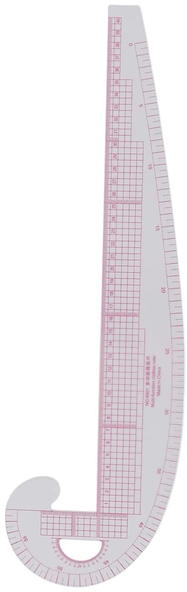 Gebogen Liniaal - Sorteerliniaal Kleermaker - Patronen Tekenen - Hoge Nauwkeurigheid - 58 Cm - Transparant