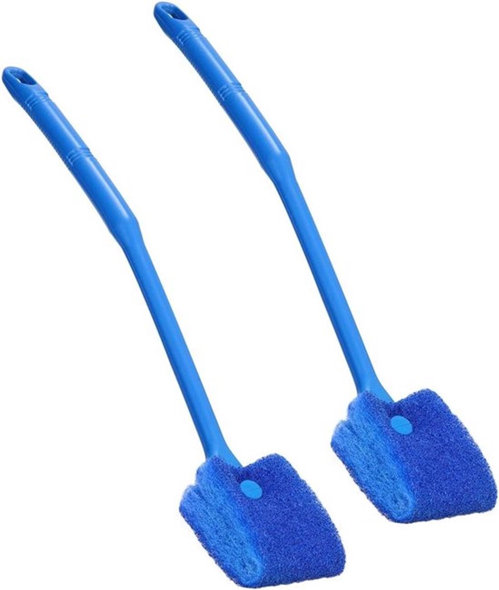 2-pack Aquarium ruitenreiniger blauw spons reiniger - Allecto Plus