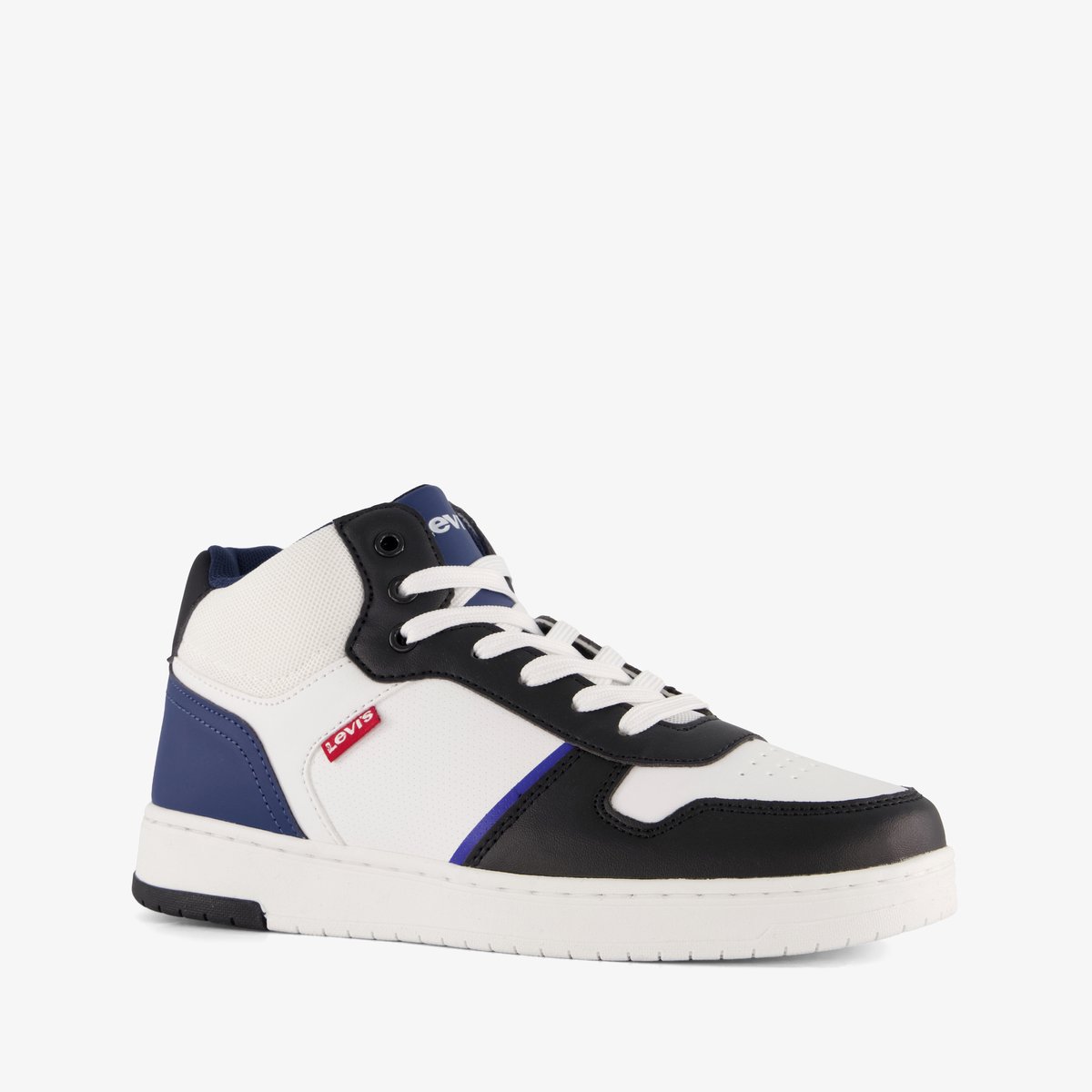Levi's Kick Mid hoge jongens sneakers wit zwart - Maat 39