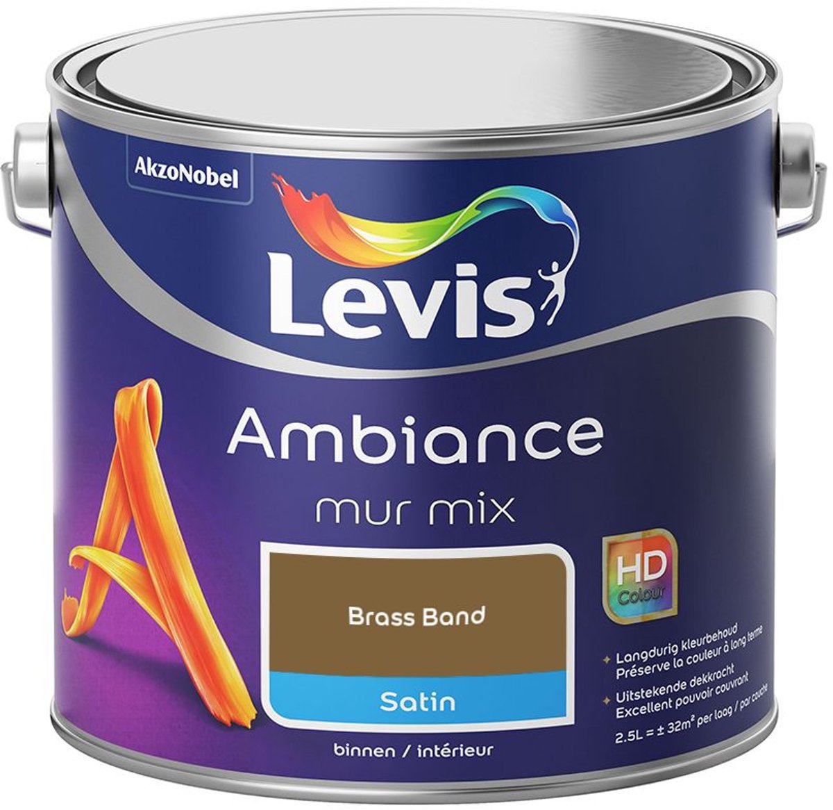 Levis - Ambiance Mur Satin Mix - Brass Band - Mengverf - 2,5 L
