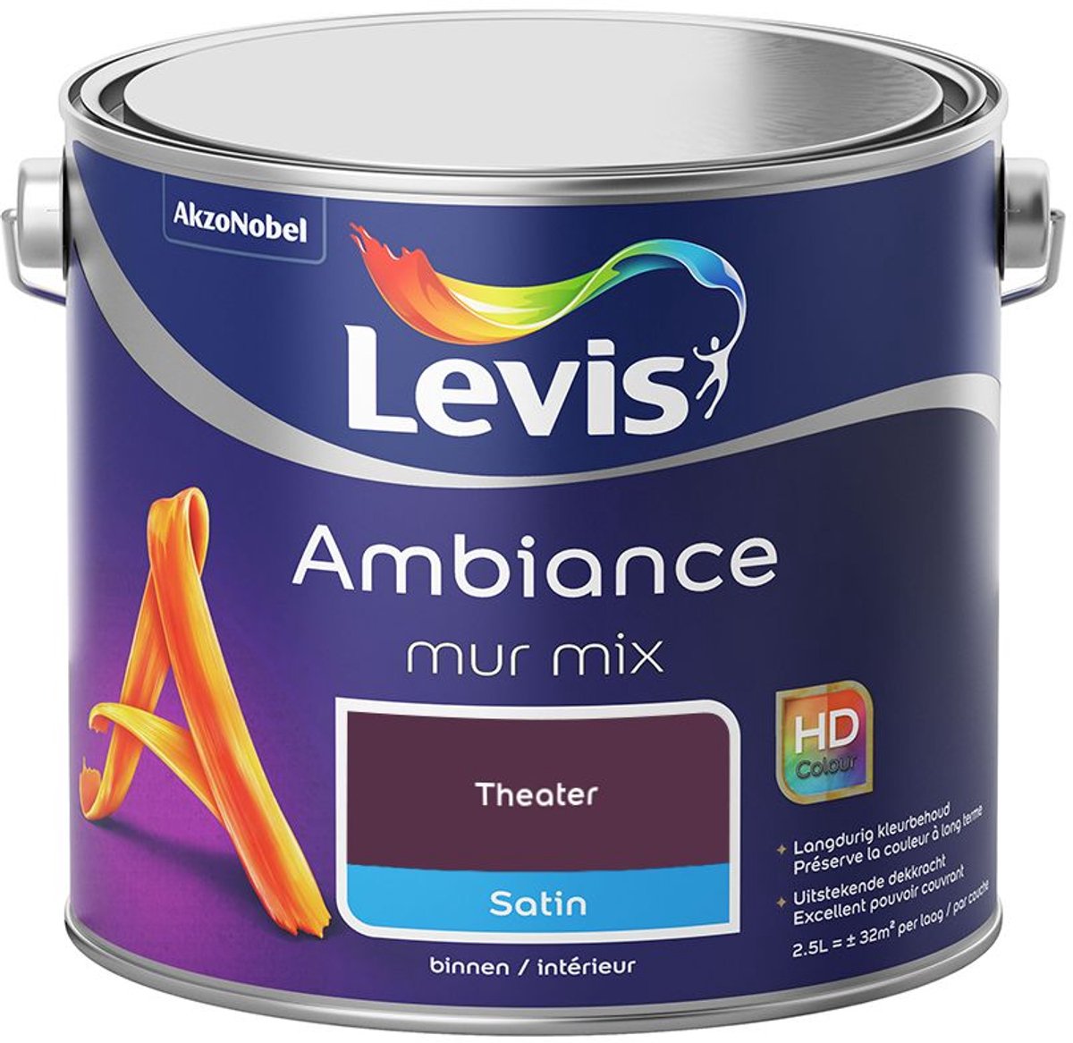 Levis - Ambiance Mur Satin Mix - Theater - Mengverf - 2,5 L