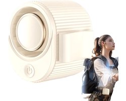 Waist Fan Clip On, Portable Bladeless Cooling Device, 2.64x2.36x2.36 inches, 3-Speed Adjustable Rechargeable 1200mAh Belt Fan for Outdoor Travel, Hiking, Camping, Beach, Vacation
