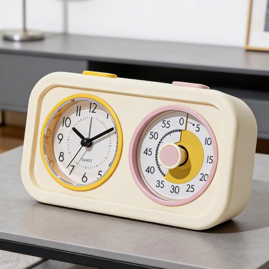Visuele Timer - Activiteitstracker Routinemanager - Kinderen Leren - Stil Alarm Nachtlampje - 6x12x6 cm - Geel — afbeelding 3